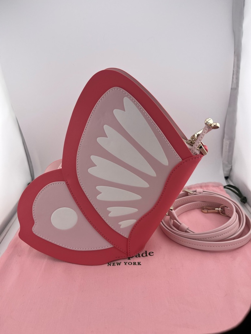 Pink Butterfly Crossbody Bag - Women